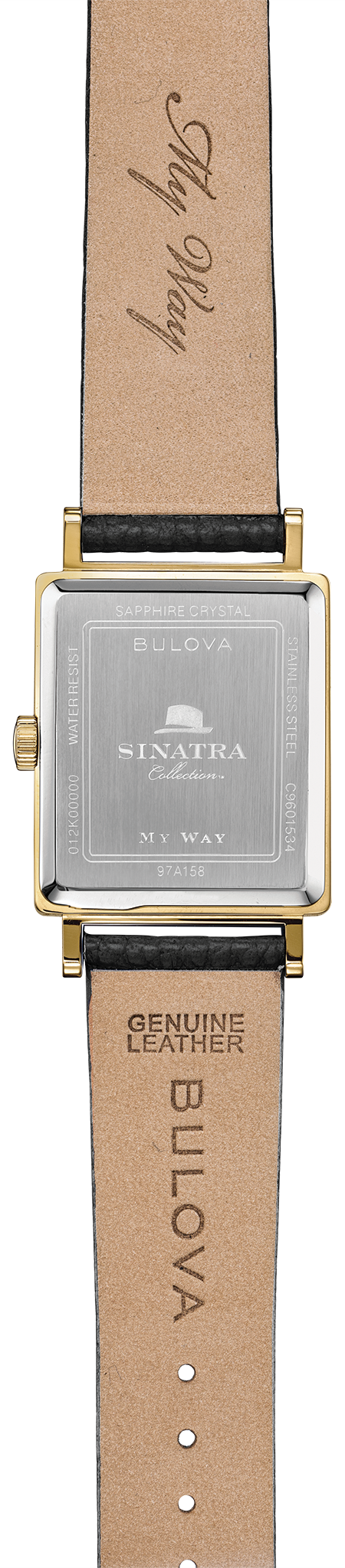Silver-Tone Dial Leather Strap Frank Sinatra My Way 97A158 | Bulova
